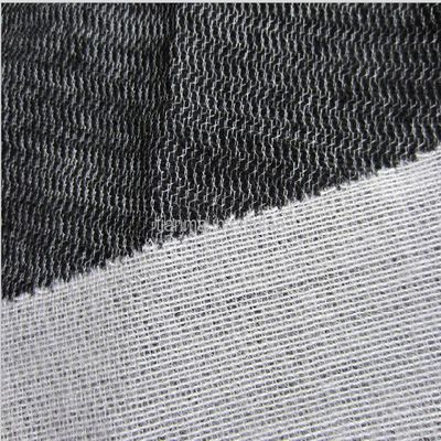 Warm smelten lijm binding krijgen het werk gedaan met grijze cirkelvormige tricot breien interlining