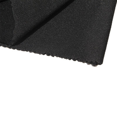 Geweven zwart 100% polyester tricot warp gebreide fuseerbare stof