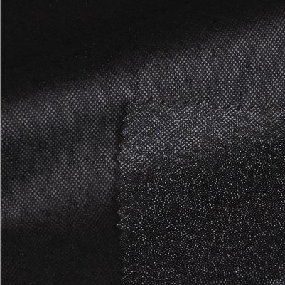 Gaoxin PA/PES Niet-geweven fusie-interlining voor kledingstukken Double Dot Black Breedte 90-200cm
