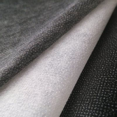 Gaoxin PA/PES Niet-geweven fusie-interlining voor kledingstukken Double Dot Black Breedte 90-200cm