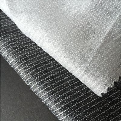 Satine stof Double Dot Stitch Bond Interfacing Fusible Lining voor kleding accessoire